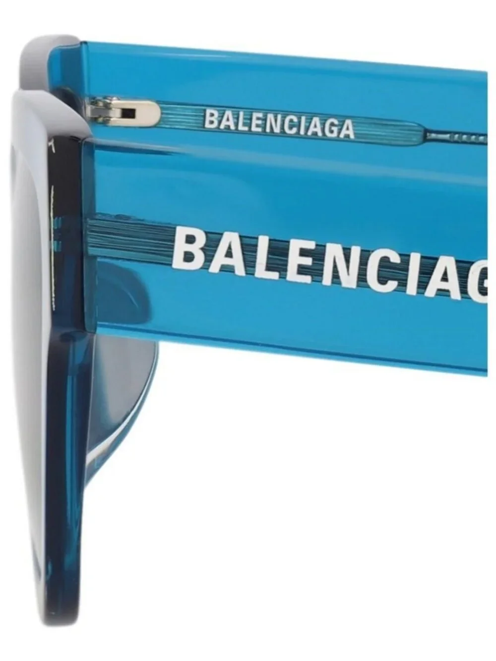 New Balenciaga Womens Square/Rectangle Blue Blue Blue Fashion Designer Sunglasse